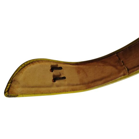 1950s Wide Yellow Leather Waist Cinching Belt Size Small Vintage Miss Pat main image 6